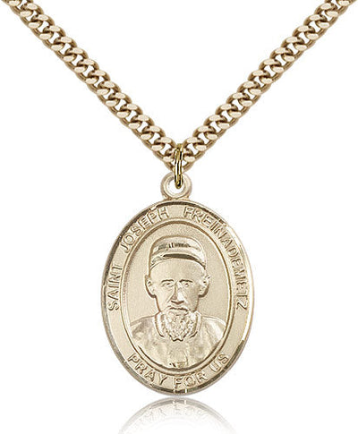 St. Joseph Freinademetz Medal Necklace, gold-filled, Bliss Manufacturing