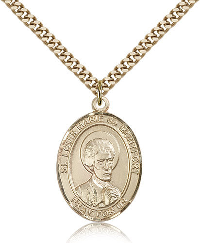 Bliss St Louis Marie de Montfort Catholic Patron Saint Medal