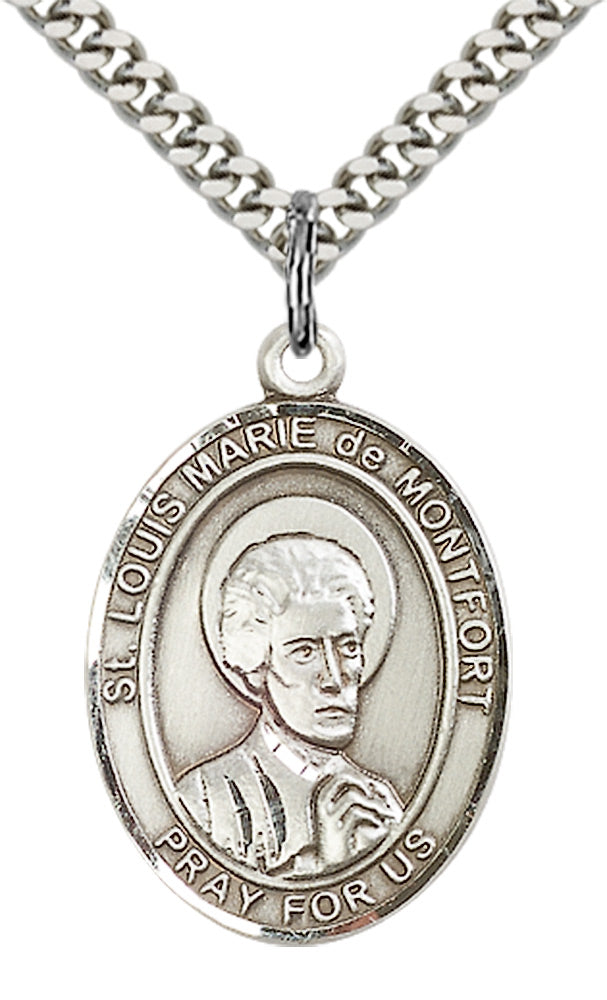 Bliss St Louis Marie de Montfort Catholic Patron Saint Medal