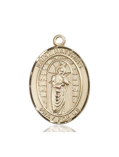 St Matthias the Apostle Medal Necklace, 14kt gold, Bliss Manufacturing