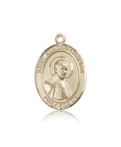 St Edmund Campion Medal Necklace, 14kt gold, Bliss Manufacturing