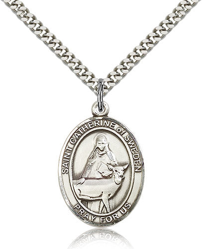 Bliss St Catherine of Sweden Catholic Patron Saint Medal