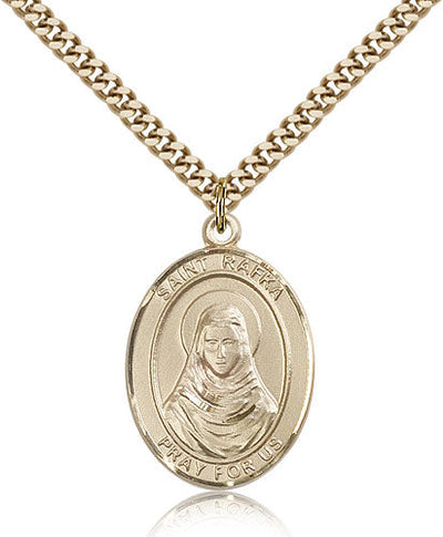 St. Rafka Catholic Saint Medal Pendant, gold-filled, Bliss Manufacturing