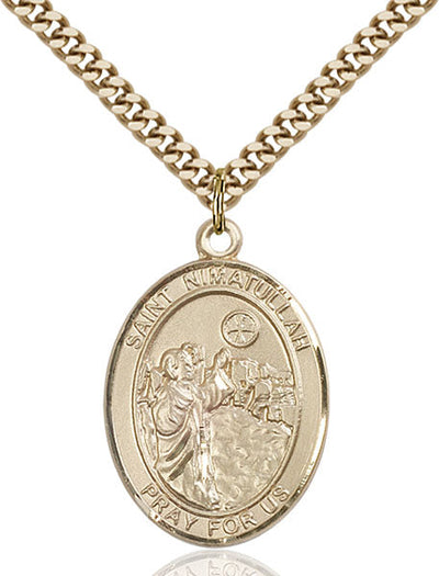 St Nimatullah Catholic Saint Medal, gold-filled, Bliss Manufacturing