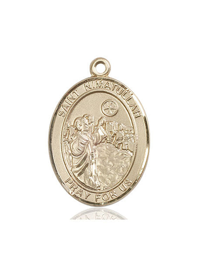 St Nimatullah Catholic Saint Medal, 14kt gold, Bliss Manufacturing