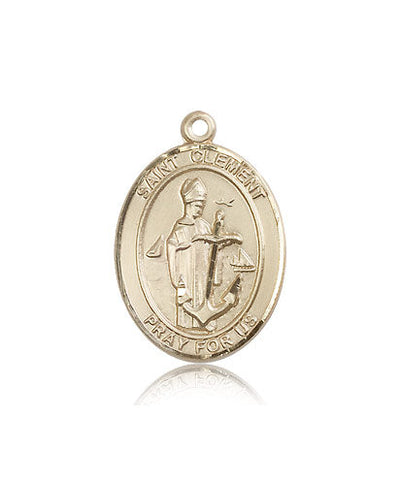 St Clement Medal Necklace, 14kt gold, Bliss Manufacturing