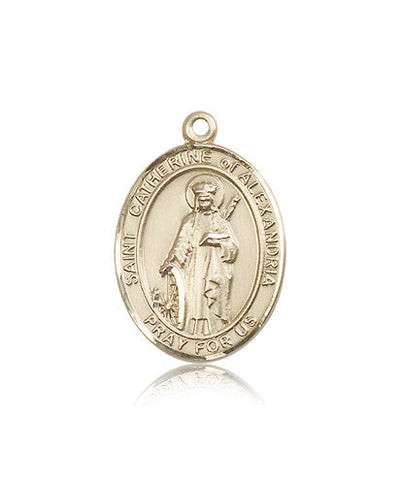 St Catherine of Alexandria Medal Necklace, 14kt gold, Bliss Manufacturing