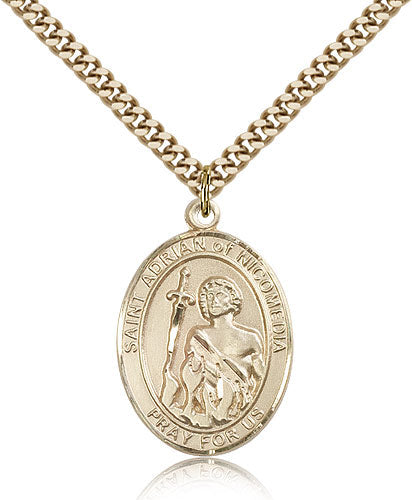 Bliss St Adrian of Nicomedia Catholic Patron Saint Medal