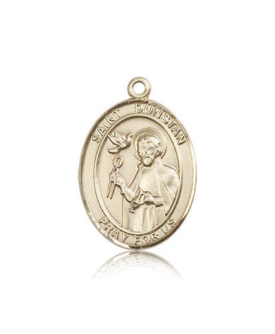 St Dunstan Medal Necklace, 14kt gold, Bliss Manufacturing