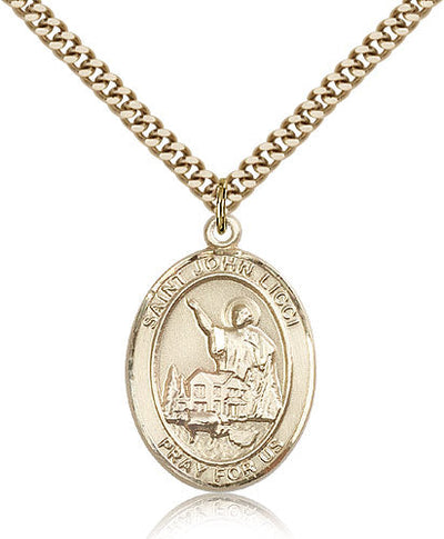 St John Licci Medal Necklace, gold-filled, Bliss Manufacturing