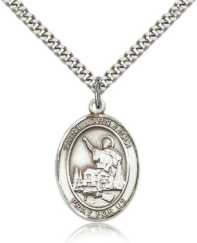 St John Licci Medal Necklace, pewter / sterling silver / gold-filled, Bliss Manufacturing