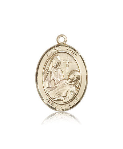 St Fina Medal Necklace, 14kt gold, Bliss Manufacturing