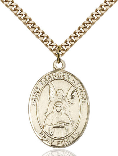St Frances of Rome Medal Necklace, gold-filled, Bliss Manufacturing