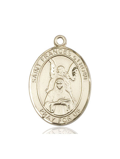 St Frances of Rome Medal Necklace, 14kt gold, Bliss Manufacturing