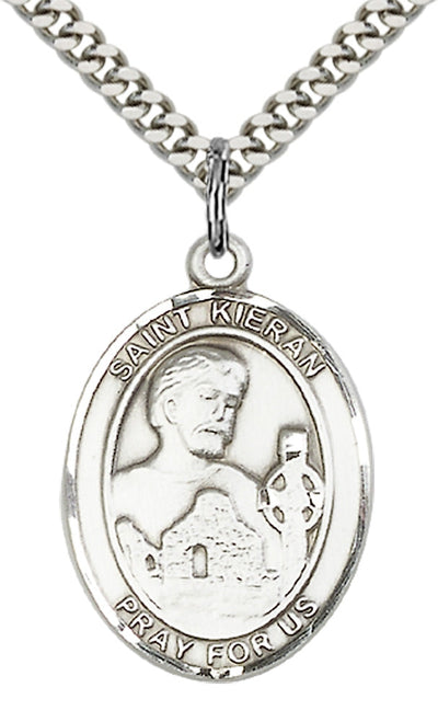 St. Kieran Medal, pewter / sterling silver / gold-filled, Bliss Manufacturing