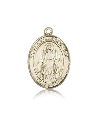 St Juliana of Cumae Medal Necklace, 14kt gold, Bliss Manufacturing