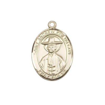 Large St Andrew Kim Taegon 14kt Gold-plated Medal, Bliss Manufacturing
