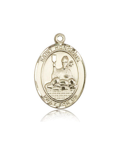 large 14kt gold st honorius of amiens medal, Bliss Manufacturing