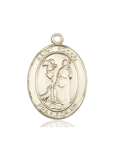 St Rocco Medal Necklace, pewter / sterling silver / gold-filled (view 3), Bliss Manufacturing