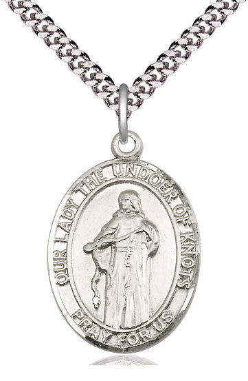 Our Lady the Undoer of Knots Catholic Patron Saint Medal, pewter / sterling silver / gold-filled, Bliss Manufacturing