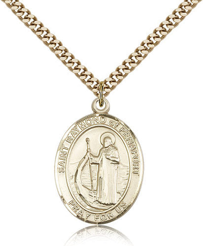 St Raymond of Penafort Catholic Saint Medal, gold-filled, Bliss Manufacturing