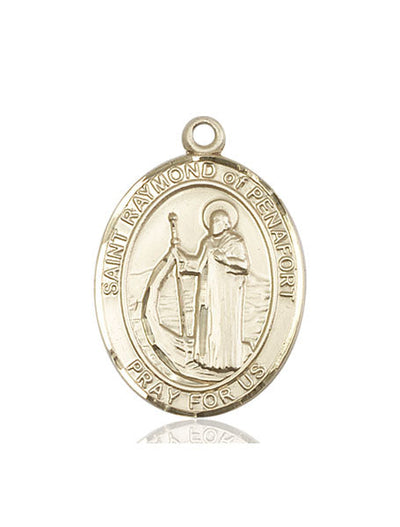 St Raymond of Penafort Catholic Saint Medal, 14kt gold, Bliss Manufacturing