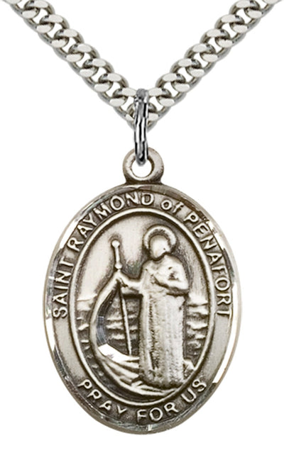 St Raymond of Penafort Catholic Saint Medal, pewter / sterling silver / gold-filled, Bliss Manufacturing