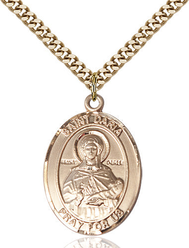 St Daria Medal Necklace, gold-filled, Bliss Manufacturing