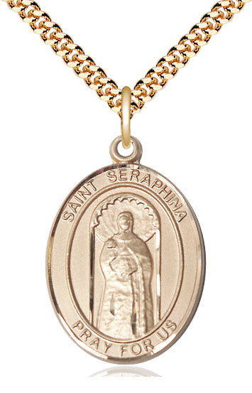 St Seraphina Catholic Saint Medal, gold-filled, Bliss Manufacturing