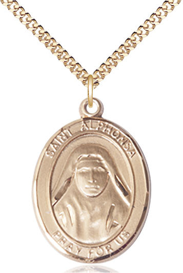 St Alphonsa of India Medal Necklace, gold-filled, Bliss Manufacturing
