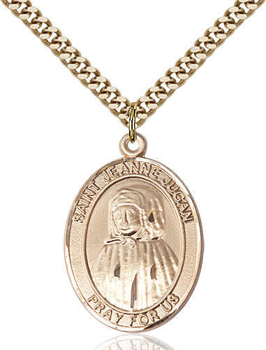 St Jeanne Jugan Medal Necklace, gold-filled, Bliss Manufacturing