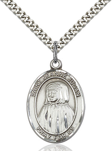 St Jeanne Jugan Medal Necklace, pewter / sterling silver / gold-filled, Bliss Manufacturing