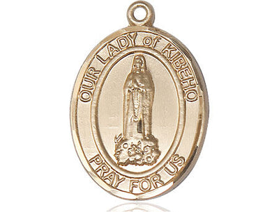 Our Lady of Kibeho Catholic Patron Saint Medal, 14kt gold, Bliss Manufacturing