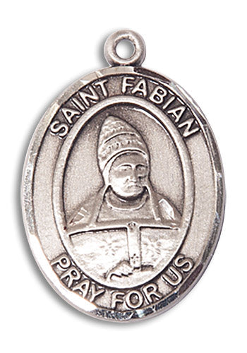 St Fabian Medal Necklace, pewter / sterling silver / gold-filled (view 2), Bliss Manufacturing