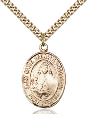 St Maria Bertilla Boscardin Medal Necklace, gold-filled, Bliss Manufacturing