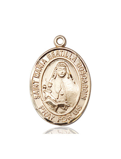 St Maria Bertilla Boscardin Medal Necklace, 14kt gold, Bliss Manufacturing