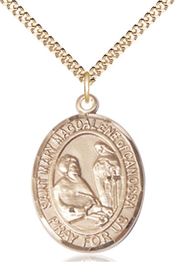 St Mary Magdalene of Canossa Medal Necklace, gold-filled, Bliss Manufacturing