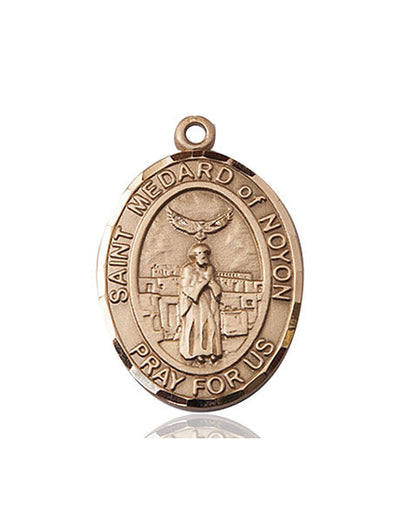 St Medard of Noyon Medal Necklace, 14kt gold, Bliss Manufacturing