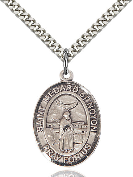 Bliss St Medard of Noyon Catholic Patron Saint Medal