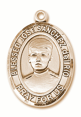 St Jose Sanchez del Rio Medal Necklace, pewter / sterling silver / gold-filled (view 3), Bliss Manufacturing