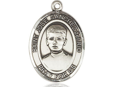 St Jose Sanchez del Rio Medal Necklace, pewter / sterling silver / gold-filled (view 4), Bliss Manufacturing