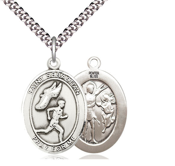 Bliss St Sebastian Track and Field Catholic Patron Saint Medal