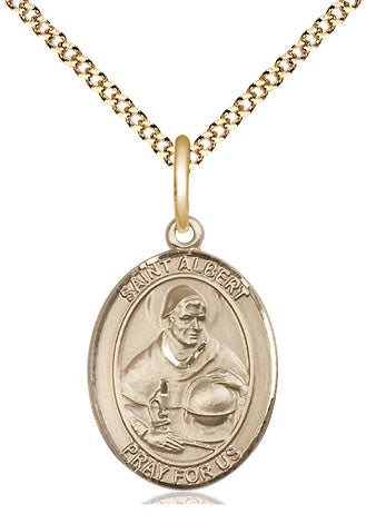 St Albert the Great Medal Necklace, gold-filled, Bliss Manufacturing