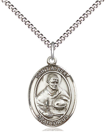 St Albert the Great Medal Necklace, pewter / sterling silver / gold-filled (view 4), Bliss Manufacturing
