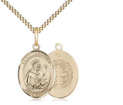 St Benedict Medal Necklace, gold-filled, Bliss Manufacturing