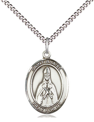 St Blaise Medal Necklace, pewter / sterling silver / gold-filled (view 4), Bliss Manufacturing