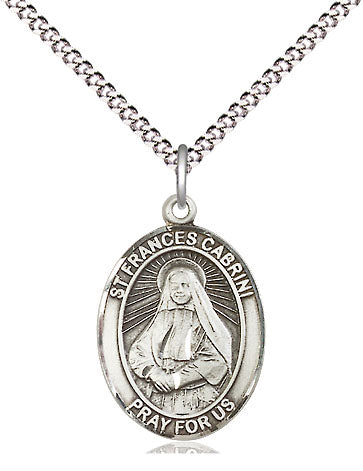 St Frances Cabrini Medal Necklace, pewter / sterling silver / gold-filled (view 4), Bliss Manufacturing
