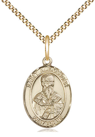 St Alexander Constantinople Medal, gold-filled, Bliss Manufacturing
