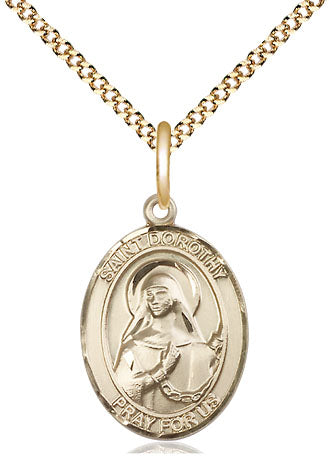 St Dorothy Medal Necklace, gold-filled, Bliss Manufacturing