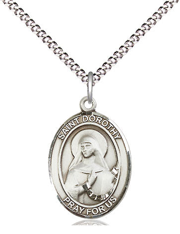 St Dorothy Medal Necklace, pewter / sterling silver / gold-filled (view 4), Bliss Manufacturing